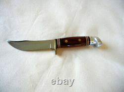 Excellent VTG WESTERN USA W66 ROSEWOOD BOWIE SKINNER HUNTING KNIFE & VTG. Case