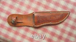 Excellent VTG WESTERN USA W66 ROSEWOOD BOWIE SKINNER HUNTING KNIFE & VTG. Case