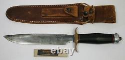 Extremely Rare Springfield, Mass Randall No. 1 Fighting Knife With Sheath, Stone