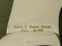 Fantoni Italy Danilo R Roman 188 Horn Hunting Bowie Sheath Knife Vintage Knives