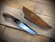 Fehr Stainless Hunter/ Hunting & Bushcraft Knife w Leather Sheath