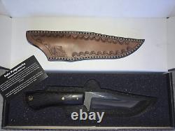 Fehr Stainless Hunter/ Hunting & Bushcraft Knife w Leather Sheath