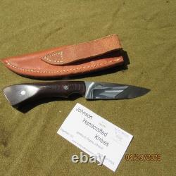 Fine Johnny Johnson Edgefield S. C. Custom Knives Drop Point Hunter Skinner MINT