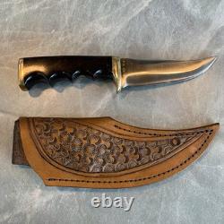Fire River Sportsman Hunting Knife handmade vintage 4.5 blade New Never Used
