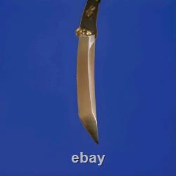 Fixed Blade Japanese Knife Brass Skull EDC Military Tactical Hunting VG10 Sharp