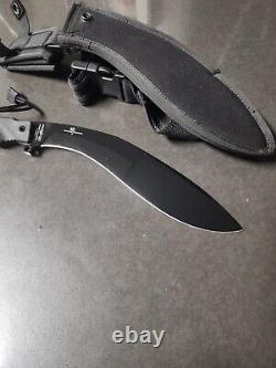 Fox Exteme Tactical Kukri Black Handle 14.5 N690Co Fixed Knife Machete 9CM04T