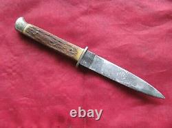 G. C. Co. (Waidmanns Helfer) Fixed Blade Hunting Bowie Knife, Solingen, Germany