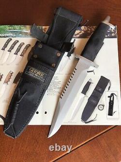GERBER BMF Model 05928 w Saw Teeth Hunting/Survival Knife 9 Blade EXC+++