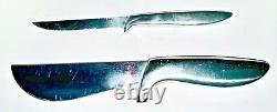 GERBER FLAYER AND PIXIE Fixed Blade Hunting Knife & rare Piggyback Sheath