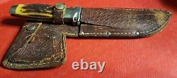 GNARLEY STAG Case's Tested XX-Ax-Hatchet Case knife Combo Handle Sheath ANTIQUE