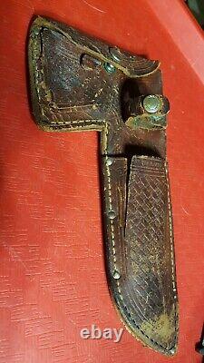 GNARLEY STAG Case's Tested XX-Ax-Hatchet Case knife Combo Handle Sheath ANTIQUE