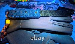 GREEN RIVER Dadley Kephart KNIFE CUSTOM GLOW COPPER MESH Micarta Custom Kydex