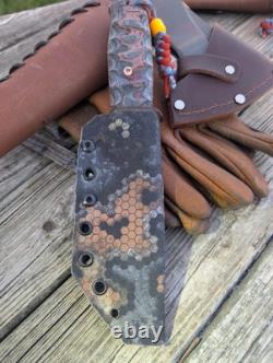 GREEN RIVER Dadley Kephart KNIFE CUSTOM GLOW COPPER MESH Micarta Custom Kydex