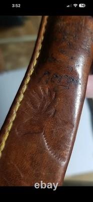 Geilo Norge Hunting Fixed Blade Knife Full Tang Bone Handle with Sheath Geilo Norge Hunting Fixed Blade Knife Full Tang Bone Handle with Sheath