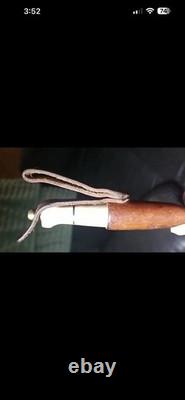 Geilo Norge Hunting Fixed Blade Knife Full Tang Bone Handle with Sheath
