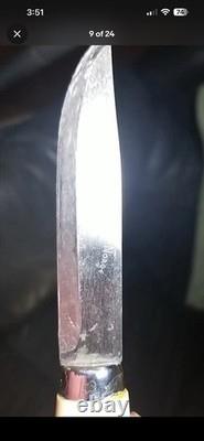 Geilo Norge Hunting Fixed Blade Knife Full Tang Bone Handle with Sheath