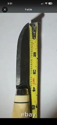 Geilo Norge Hunting Fixed Blade Knife Full Tang Bone Handle with Sheath
