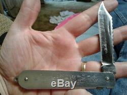 Geo Schrade Knife Co. Inc. B. Port Conn. Hunting & Fish Lockbac Pocket Knife Used