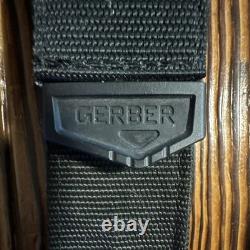 Gerber 42 Hunting Knife 4in Straight Edge Stainless Blade Black with Sheath