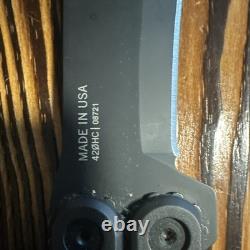 Gerber 42 Hunting Knife 4in Straight Edge Stainless Blade Black with Sheath