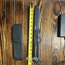 Gerber 42 Hunting Knife 4in Straight Edge Stainless Blade Black with Sheath