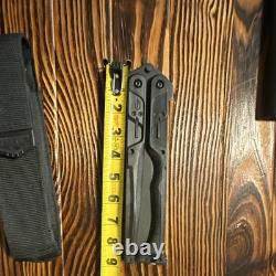 Gerber 42 Hunting Knife 4in Straight Edge Stainless Blade Black with Sheath