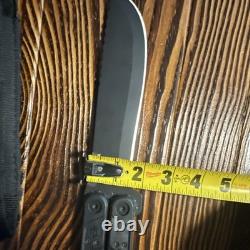 Gerber 42 Hunting Knife 4in Straight Edge Stainless Blade Black with Sheath