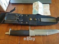 Gerber Bmf USA Early 4 Digit Saw Back Fighting Survival Knife Sheath Sharpener