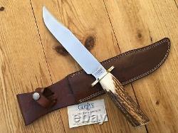 Gerber Bowie Knife Stag Handle Leather Sheath 238/1500 Limited Series USA