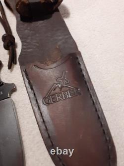 Gerber Freeman S30V Fixed Blade Hunting Knife Cocobolo Handle USA Leather Sheath