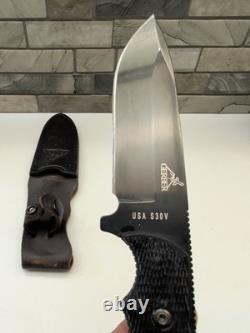 Gerber Freeman S30V Fixed Blade Hunting Knife Made in USA Black G10