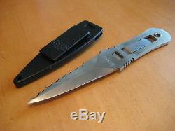 Gerber River Survival Guide Rescue Dive Boot Knife Blackie Collins USA Clip Lock