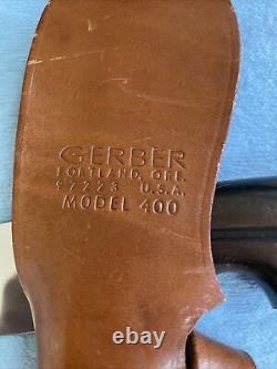 Gerber, U. S. A. Model 400 Used Hunting Knife And Sheath