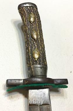 German Imperial Hunting Dagger Cutlass Sword Knife Frog Knot Solingen Weysenberg