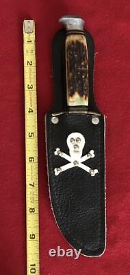 German Vintage Hunting Knife Rare Early Example 70+ Years Old Custom Sheath