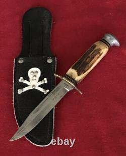 German Vintage Hunting Knife Rare Early Example 70+ Years Old Custom Sheath