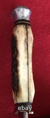 German Vintage Hunting Knife Rare Early Example 70+ Years Old Custom Sheath