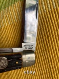 Germany Weidmannsheil Stag Lockback Sportsman 3 Blade Hunting Folding Knife Wow