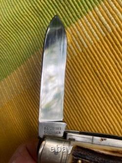 Germany Weidmannsheil Stag Lockback Sportsman 3 Blade Hunting Folding Knife Wow