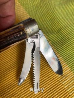Germany Weidmannsheil Stag Lockback Sportsman 3 Blade Hunting Folding Knife Wow