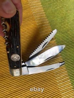 Germany Weidmannsheil Stag Lockback Sportsman 3 Blade Hunting Folding Knife Wow
