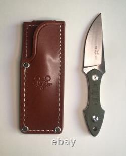 Giant Mouse GMF3 Green Fixed Knife N690 steel Slick but Rugged Belt knife