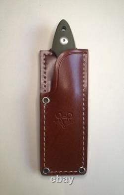 Giant Mouse GMF3 Green Fixed Knife N690 steel Slick but Rugged Belt knife