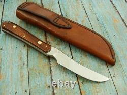 Glenn Long Knives Diamond FL USA Hand Made Knife & Sheath Vintage Hunting Custom