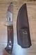 Gordon Romeis Handmade Hunting Skinner Knife Leather Sheath, Lanyard Hole Mint