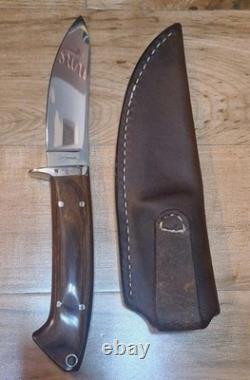 Gordon Romeis Handmade Hunting Skinner Knife Leather Sheath, Lanyard Hole Mint