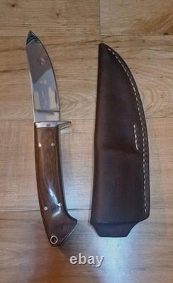 Gordon Romeis Handmade Hunting Skinner Knife Leather Sheath, Lanyard Hole Mint