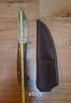 Gordon Romeis Handmade Hunting Skinner Knife Leather Sheath, Lanyard Hole Mint