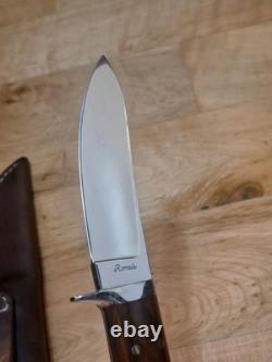 Gordon Romeis Handmade Hunting Skinner Knife Leather Sheath, Lanyard Hole Mint