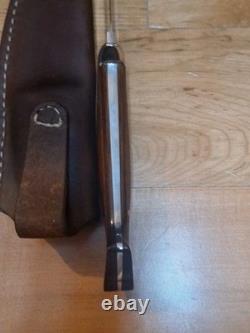 Gordon Romeis Handmade Hunting Skinner Knife Leather Sheath, Lanyard Hole Mint